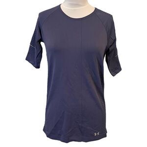 Under Armour Purple Grey Blue Heat Gear Tee Medium 18. ptp 27 sth